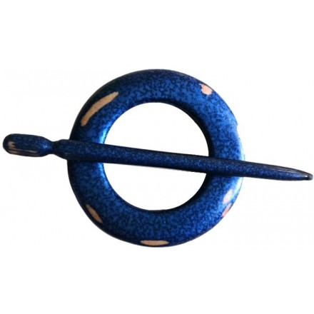 Shawl pins Circular Blue