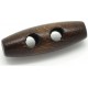 Oblong Wood Button 30 mm. Dark Color